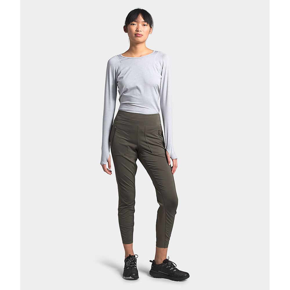 The North Face Leggings Womens Australia - The North Face Paramount Hybrid High-Rise Taupe Hiking (U